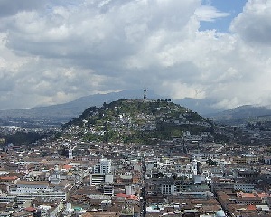 A cloudy day in Quito, Ecuador.